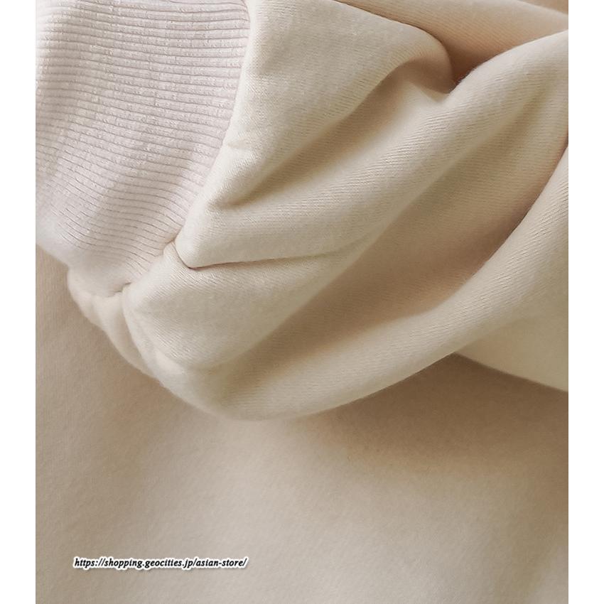 パーカー | 裏起毛トレーナー レディース スウェット トップス ボリューム感 ビッグシルエット オーバーサイズ あったか トレーナー 無地 秋冬 軽い しっとり