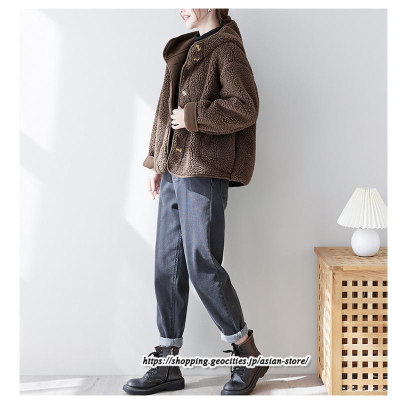 コート・ジャケット | ボアジャケット レディース 秋冬 アウター コート ジャケット ボア 暖かい ふわふわ 厚手 フード付き 長袖 可愛い 送料無料 トップス 無地 大人 30代 20代