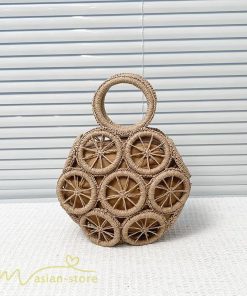 さいふ　バッグ | カゴバッグ バック 籠 夏 手編み レディース ハンドメイド トートバッグ ナチュラル かごバッグ 夏 サマーバッグ 2022新作 軽い オシャレ 可愛い 女の子