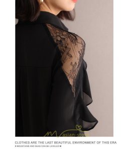 シャツ・ブラウス | ブラウス シャツ レディース 40代 春夏 オシャレブラウス レース 肩出しブラウス ドルマンスリーブ ブラウス トップス 通勤 体型カバー フォーマル 上品 黒