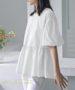 tシャツ・カットソー | Tシャツ レディース トップス サマー 半袖 無地 ゆったり ゆったり 可愛い フェイク 春物 夏服 カットソー 20代30代40代 ブラウス 薄手 体型カバー シンプル