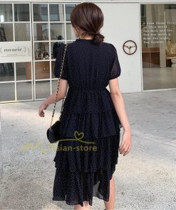 マキシ | ワンピース レディース 40代 膝丈ワンピース 春夏 半袖 シフォンワンピース 通勤OL オシャレ結婚式ドレス Vネック 20代30代 きれいめ 上品 着痩せ Aライン