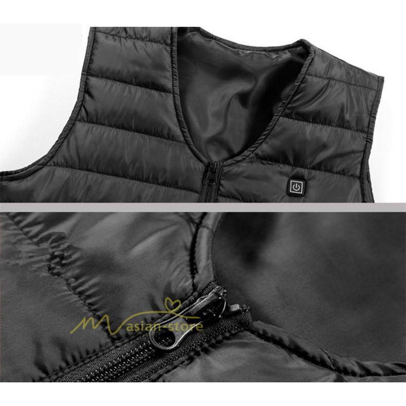 電熱ベスト | ヒーターベスト ヒーター内蔵ベスト メンズ レディース ヒートベスト USB給電 バッテリー給電 トレンド 冷え性に対応 通勤 防寒ベスト 3段温度調整