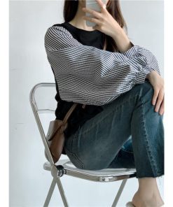 tシャツ・カットソー | Tシャツ 長袖 レディース カジュアル レイヤード カットソー シャツ 異素材 切り替え トップス Tシャツ ブラウス 20代 重ね着 30代 秋物 50代 ゆったり