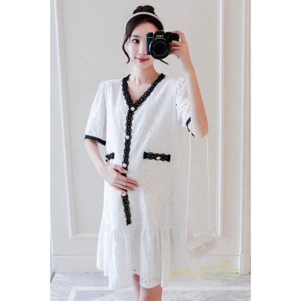 ワンピース | マタニティ 半袖 ママ服 妊娠服 産前 産後 マタニティ服 マタニティウェア 夏コーデ マタニティワンピ 通勤着 マタニティ アウトドア