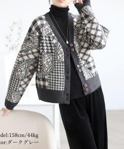 ニット・セーター | ニットジャケット レディース Vネック