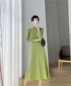 ニットワンピース | レディース 冬 きれいめ ニットフレア ロング おしゃれ タートルネック 秋冬 送料無料 通勤 可愛い おしゃれ デート 20代30代40代50代