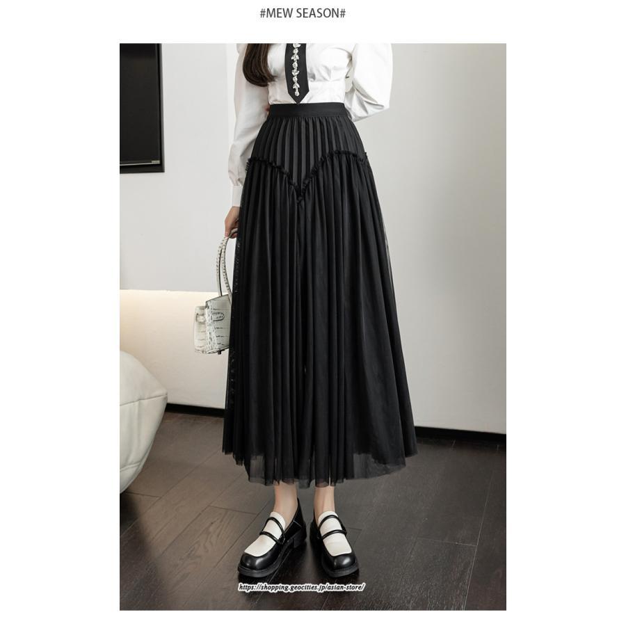 スカート | ロングティアードAラインレディース フレアハイウエスト 秋冬 無地 20代30代40代50代 オシャレ ゆったり