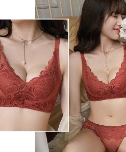 キャミソール | ブラショーツセット ノンワイヤー ブラジャーショーツセット ランジェリーセット バスト盛れるレース 美胸インナー セクシー