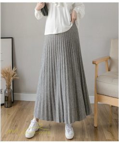 スカート | マタニティプリーツ レディース 秋 冬 コーデ Aライン 可愛い 妊婦服 産前 産後 ウエスト調整 上品 マタニティウェア ロング丈 体型カバー