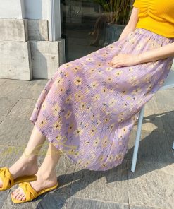 スカート | レディース シフォン フレア マキシ ロングウエストゴム マキシ花柄 ゆったり 20代30代40代50代 通勤通学 普通着 お出かけ お呼ばれ