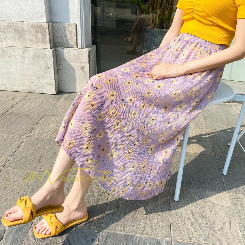 スカート | レディース シフォン フレア マキシ ロングウエストゴム マキシ花柄 ゆったり 20代30代40代50代 通勤通学 普通着 お出かけ お呼ばれ