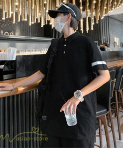 Tシャツ | ポロシャツ シャツ メンズ 薄手 夏新作 カジュアル 無地 トップス サマーシャツ カットソー おしゃれ ゆったり ギフト 大きいサイズ プレゼント 黒 白