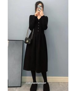 マキシ | ワンピース 秋冬 レディース ニットワンピース 大人 春 長袖 きれいめ ロング ニット フレア 袖あり 大人カジュアル 上品 ニットワンピース