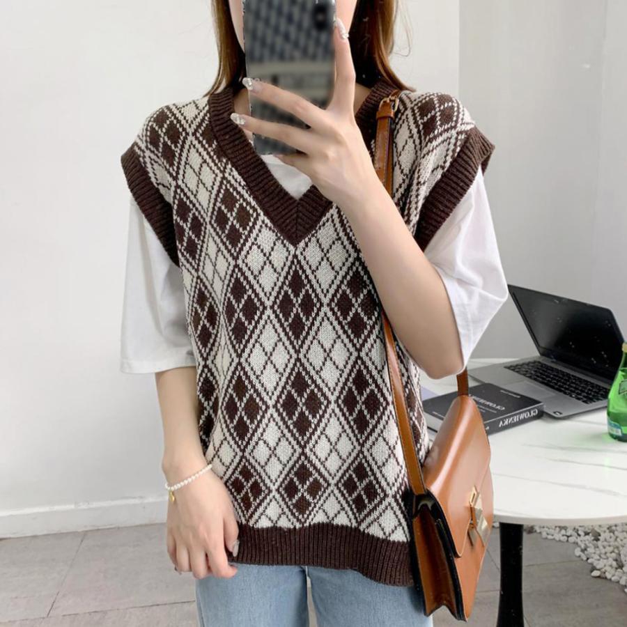 ニット・セーター | ニットベストレディース秋冬ニットトップス