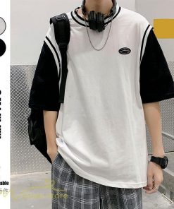 Tシャツ | Tシャツメンズ 重ね着風 半袖 Tシャツ おしゃれ ゆったり カジュアルシャツ クルーネック 新作 大きいサイズ 切り替え サマー上品 春夏 ファッション