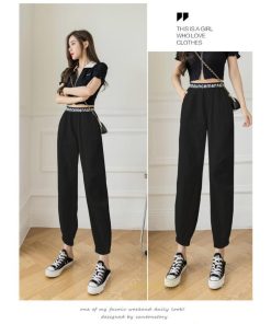 チノ・テーパード・ジョガー・スキニーパン | パンツ レディース ジョガーパンツ テーパードパンツ パンツ 無地 春夏 ウエストゴム ボトムス 韓国風 大人 20代 40代 きれいめ 美脚 2022新作 30代