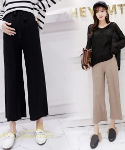 パンツ レギンス | マタニティパンツ レディース 妊婦服 カジュアル 着痩せ リブ ワイドパンツ マタニティ ウエスト調整 ゆったり 大きいサイズ 上品 パンツ お出かけ 上品