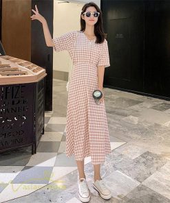 マキシ | ワンピース Aライン レディース チェック柄 上品 着痩せ Vネック 気質 ロングワンピース サマーワンピース 夏新作 大きいサイズ 40代 20代 30代 上品 通勤通学