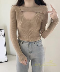 ｔシャツ・カットソー | リブカットソー レディース 秋 秋服 トップス 長袖 ロングスリーブ リブ カットソー 綿混 秋コーデ インナー タイト 伸縮性 ニットソー ショート丈 スリム