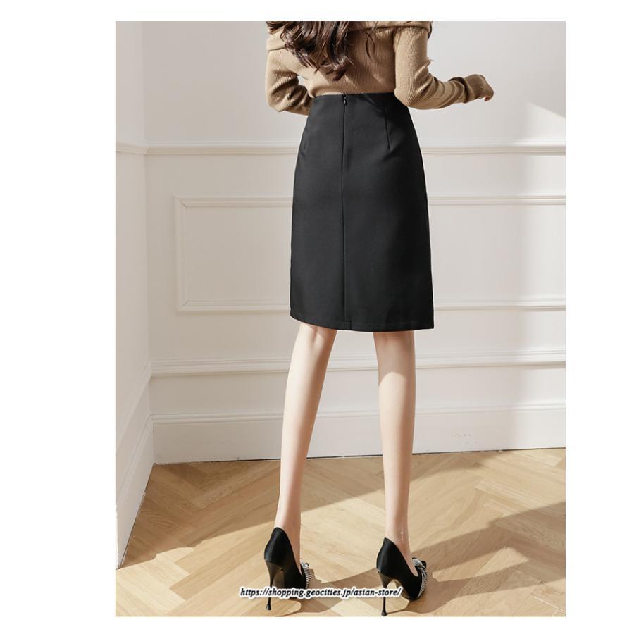 スカート | レディース ひざ丈 膝丈 オシャレ カジュアル Aライン スリット キレイめ 着痩せ 2022新作 通勤 通学 50代 秋冬コーデ 20代 30代 40代