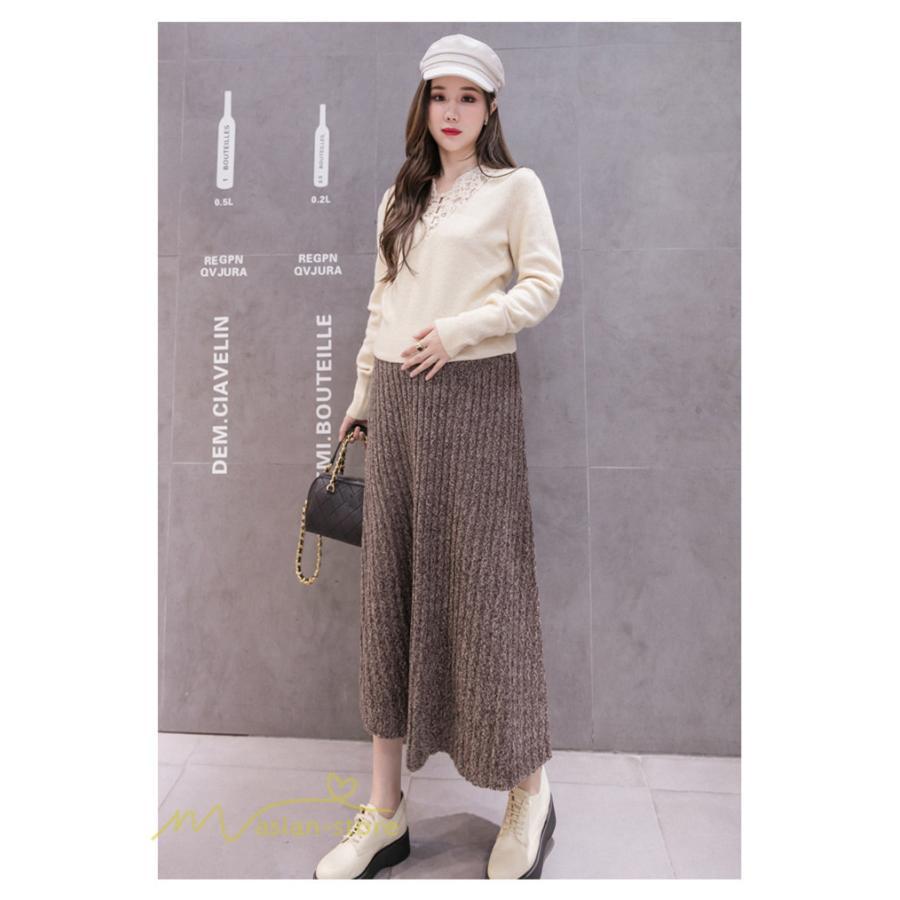 スカート | マタニティ秋 冬 ニット コーデ ロング丈 Aラインマタニティウェア 産前 産後 ゆったり ウエスト調整 きれいめ ハイウエスト 上品