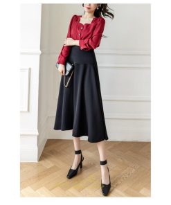 スカート | レディース ロング ミモレ フレアAライン ロング着痩せ 通勤 通学 オフィス OL オシャレ キレイめ カジュアル 20代30代40代50代