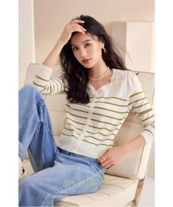 ニット・セーター | カーディガン レディース 春 秋 長袖 トップス ボーダー柄 50代 40代 30代 20代 おしゃれ キレイめ オシャレ あったか 部屋着 着痩せ お出かけ ニット