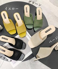 サンダル | ミュールチャンキーヒール 美脚