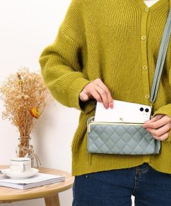 長財布 | キルティング がま口財布 ポシェット韓国