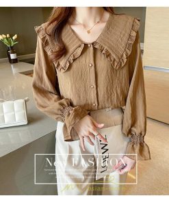 シャツ・ブラウス | ブラウス シャツ レディース 40代 上品 ブラウス きれいめ 通勤 OL ビジネス ゆったり 白  コーヒー ホワイト 秋 シフォン 夏 上品 秋コーデ 着痩せ