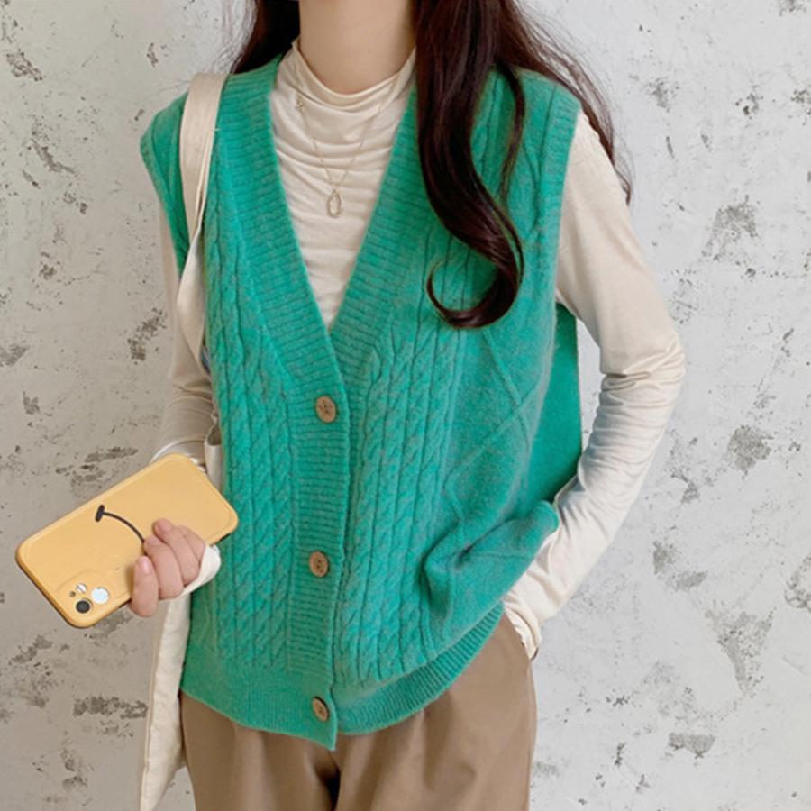 ニット・セーター | Vネック ニットベスト レディース春秋冬