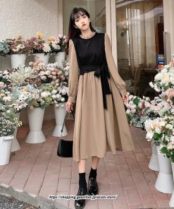 マキシ | ワンピース レディース おしゃれ ロングワンピ 40代 50代 膝丈ワンピース 秋服 大人可愛い 韓国風 着痩せ 通勤