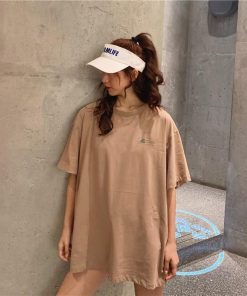 ｔシャツ・カットソー | ロングTシャツ 大きいサイズTシャツ ビッグTシャツ レディーストップス ゆったりTシャツ 可愛い コットン上着 2020春夏 黒 3色 カジュアル おしゃれ