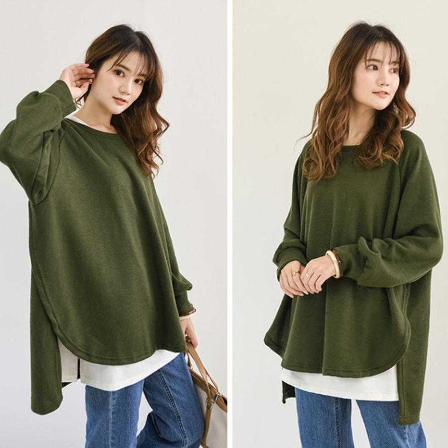 Tシャツ・カットソー | カットソーチュニック 春 ロンT 前後差