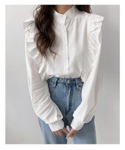 シャツ・ブラウス | ブラウス レディース きれいめ 40代 春秋 上品 無地 ブラウス 長袖 ゆったり オシャレ 韓国風 通勤 大人 着痩せ 50代 バルーンスリーブ 30代 韓国ファッション