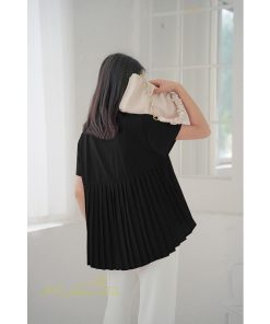 tシャツ・カットソー | Tシャツ レディース 春 夏 秋 Tシャツ 半袖 ブラウス かわいい プリーツTシャツ 無地 半袖 ゆったり 20代 きれいめ 40代 カットソー シンプル 韓国風 30代