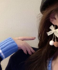 その他アクセサリー | リボンピアス レディース ポンポンピアス