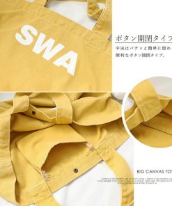 トートバッグ | ロゴ キャンバス 韓国風