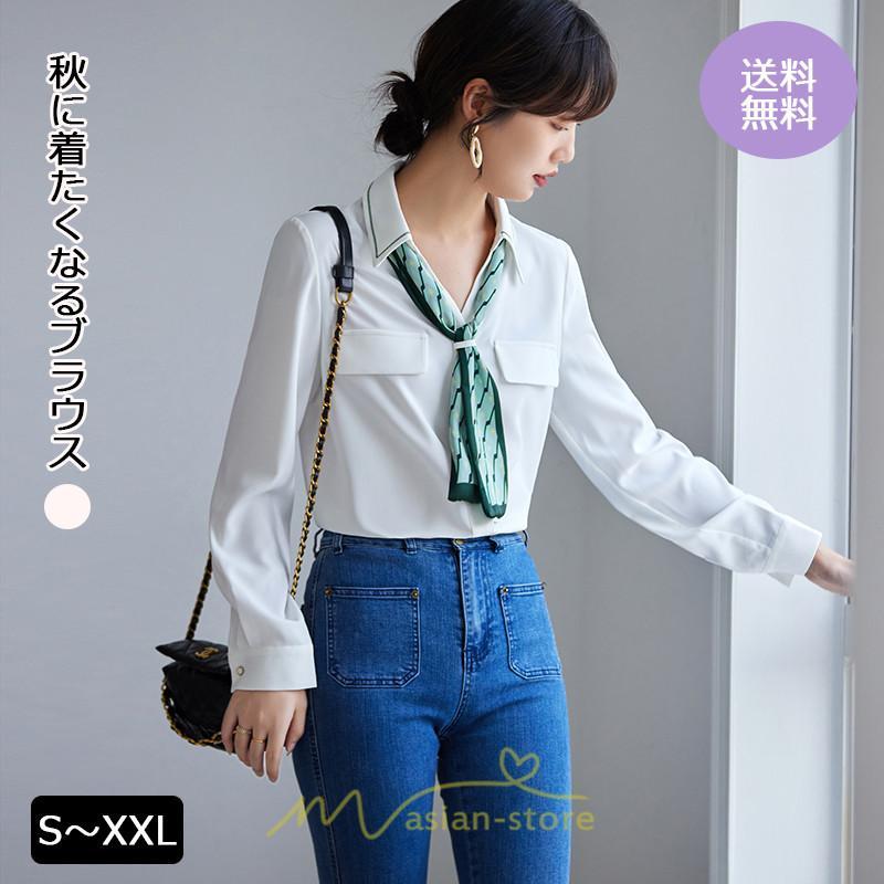 シャツ・ブラウス | シャツ ブラウス 秋冬 レディース スカーフタイ きれいめ フォーマル 春 長袖 M L オフィス S XL XXL 上品 OL 高級感 フェミニン シフォン 通勤 可愛い