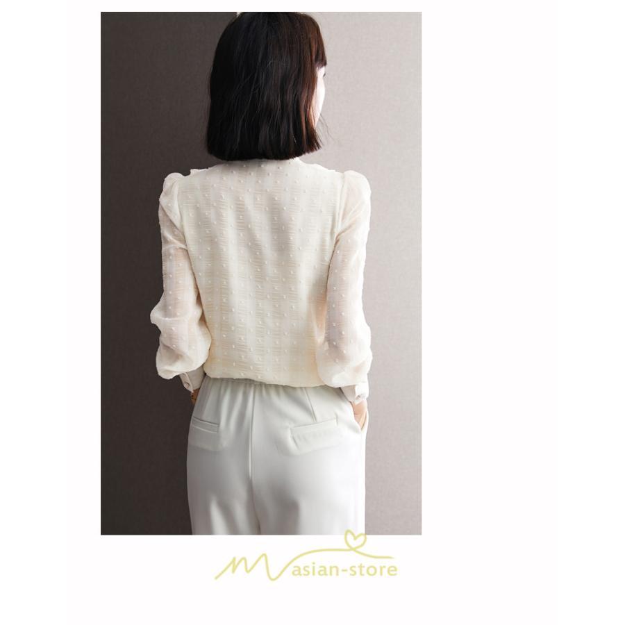 シャツ・ブラウス | シャツ ブラウス 春 秋 冬 シフォン 長袖 レディース フォーマル 通勤 OL オフィス ビジネス カジュアル リボン 綺麗 可愛い おしゃれ 高級感 キレイめ