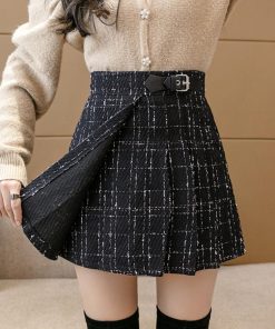 ミニスカート | ツイード風ミニスカートインナーパンツ付き