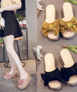 パンプス | 厚底サンダル ウエッジソール ヒールサンダル 痛くない リボンサンダル 歩きやすい レディース リゾートサンダル サマー