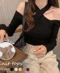 Tシャツ・カットソー | ニットトップス ホルターネック 肩出し