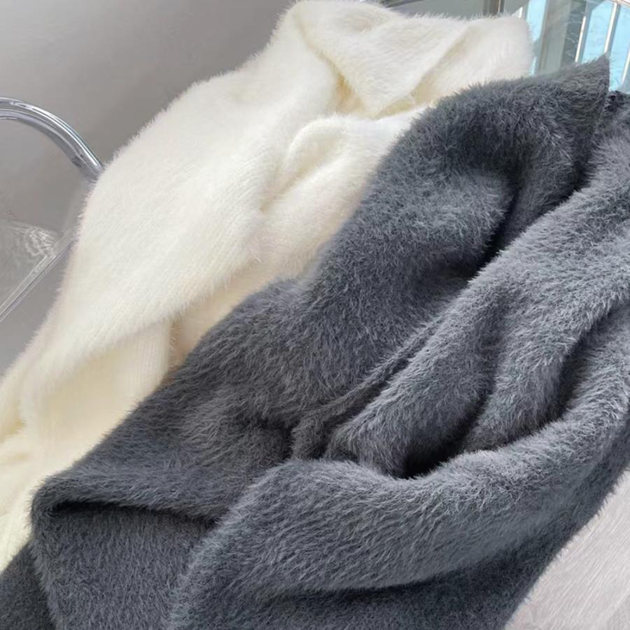 カーディガン | シャギーロングニット韓国風