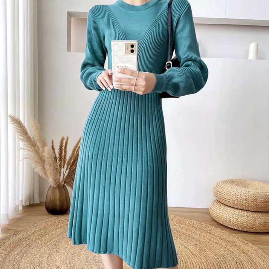 ワンピース | リブニット レディース 秋冬