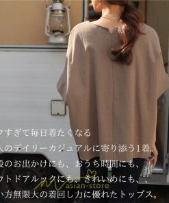 シャツ・ブラウス | ブラウス トップス ｔシャツ 半袖 レディース 体型カバー  シャツ L XL 20代 30代 40代 ママ 50代 60代 大人 丸首 ファッション 新作 夏服 無地 綿麻 ゆったり