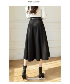 スカート | ロング秋 冬 レディース ボトムス ロング フレアAライン プリーツ 30代 40代 50代  ラシャ 送料無料 暖か 2022年秋冬 通勤 通学