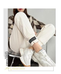 チノ・テーパード・ジョガー・スキニーパン | テーパードパンツ 厚手 裏起毛 レディース パンツ ロング丈 着痩せ ウエストゴム 秋冬コーデ 白 黒 おしゃれ ハイウエスト 暖かい 防寒 カジュアルパンツ