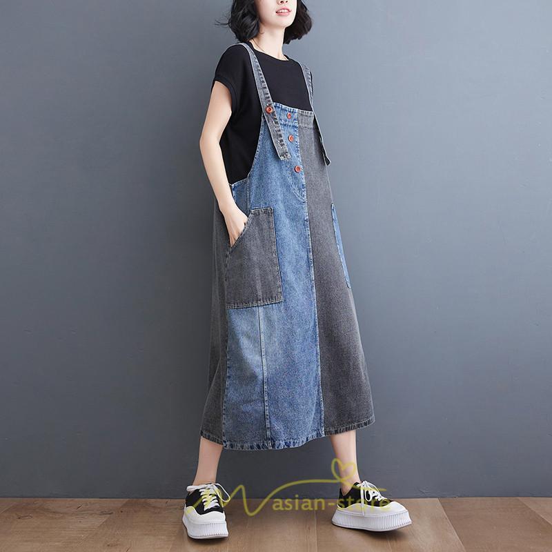 オーバーオール サロペット | サロペット レディース 春夏秋冬 オールインワン オーバーオール ワンピース 体型カバー デニム ロング丈 20代 大きいサイズ 50代 40代 おしゃれ 30代